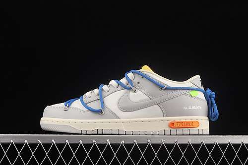 【430】[DM1602-112]-[OW X SB DUNK LOW LOT 10 OF 50 SAIL/NEUTRAL GREY/BATTLE BLUE]-[UNSIEX:36-47.5]