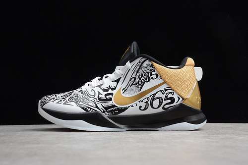 【380】[CT8044-100]-[KOBE 5 PROTRO BLACK/WHITE/GOLD]-[MAN:40-45]