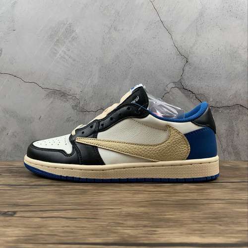 【560】[DM7866-140]-[FRAGMENT DESIGN X TRAVIS SCOTT X AIR JORDAN 1 RETRO LOW WHITE/BLUE/BLACK]