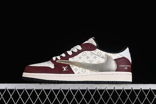 【360】[LX1988-400]-[TRAVIS SCOTT FRAGMENT DESIGN AIR JORDAN 1 LOW OG SP WHITE/RED/SILVER]-[36-45]
