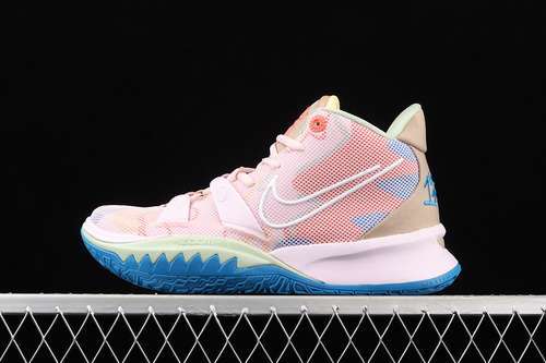 【360】[CT4080-600]-[KYRIE 7 GS 1 WORLD 1 PEOPLE CHERRY BLOSSOM POWDER/BLUE/WHITE]-[MAN:40-46]