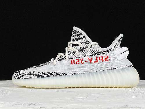 【460】[CP9654]-[OWF YEEZY BOOST 350 V2 ZEBRA WHITE/CORE BLACK/RED]-[UNISEX:36-49]