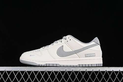 【360】[BB6698-514]-[SB DUNK LOW SUPREME OFF WHITE/GREY]-[WOMAN:36-39]-[MAN:40-45]
