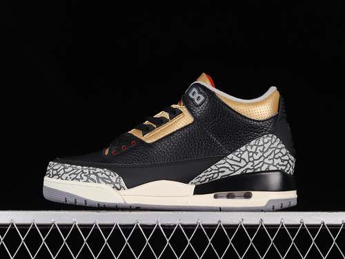 【340】[CK9246-067]-[AIR JORDAN 3 RETRO BLACK/GOLD/WHITE]-[WOMAN:36-39]-[MAN:40-47.5]