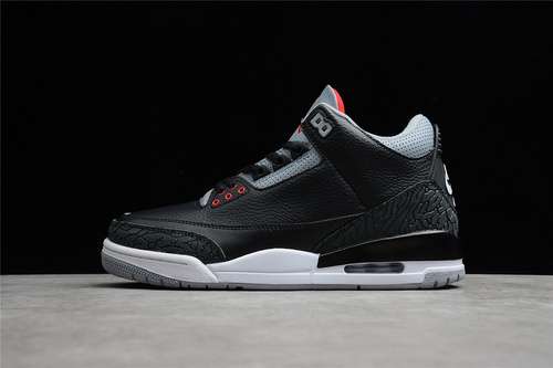 【280】[854262-001]-[AIR JORDAN 3 RETRO OG BLACK CEMENT 2018 BLACK/CEMENT GREY-WHITE-FIRE RED]