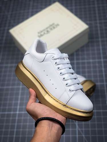 [ALE*XANDER MCQUEEN SOLE SNEAKERS WHITE/WHITE/GOLD]-[WOMAN:35-39]-[MAN:40-45]