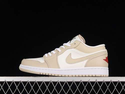 【320】[FB7168-121]-[AIR JORDAN 1 LOW SE GCEL SAIL/RATTAN/WHITE/BLACK/UNIVERSITY RED]-[UNISEX:35.5-46]