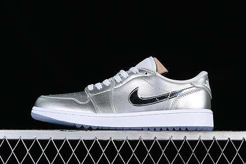 【280】[FD6848-001]-[AIR JORDAN 1 LOW GOLF GIFT GIVING WHITE/BLACK/SILVER]-[UNISEX:35.5-47.5]