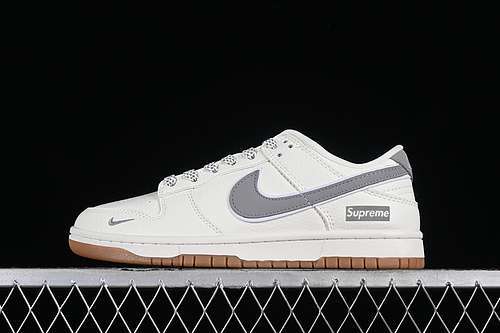 【360】[XH0923-338]-[SUPREME SB DUNK LOW WHITE/GREY]-[WOMAN:36-39]-[MAN:40-45]
