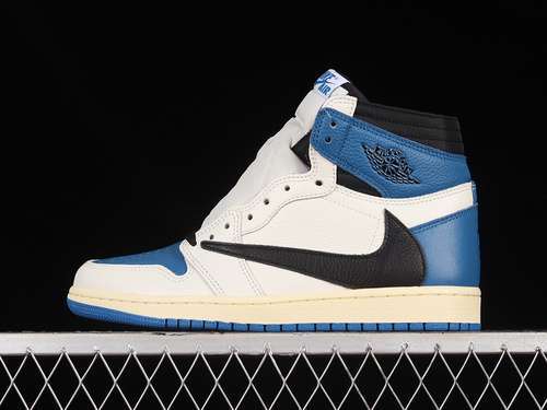 【650】[DH3227-105]-[FRAGMENT DESIGN TRAVIS SCOTT X AIR JORDAN 1 RETRO HIGH SAIL/BLACK/MILITARY BLUE]