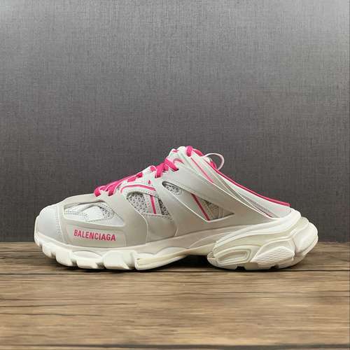 【530】[BA*LEN*CIAGA TRACK MULE LIGHT GREY/WHITE/PINK]-[WOMAN:35-40]
