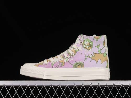 【270】[A00537C]-[CHUCK TAYLOR ALL-STAR 70S HIGH CRAFTED FLORALS BEYOND PINK/OLIVE AURA/EGRET]