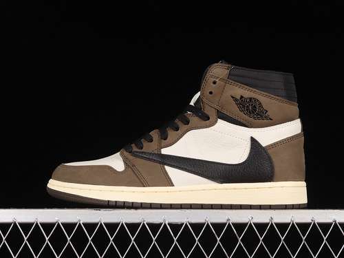 【580】[CD4487-100]-[TRAVIS SCOTT AIR JORDAN 1 RETRO HIGH MOCHA SAIL/DARK MOCHA UNIVERSITY RED BLACK]
