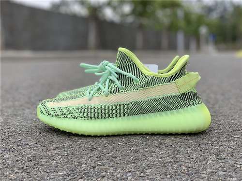 【580】[FW5191]-[HUPU YEEZY BOOST 350 V2 FLUORESCENT GREEN YEEZREEL REFLECT]
