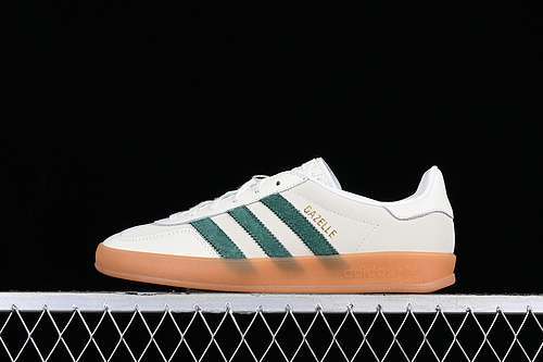 【280】[ID2567]-[ADIDAS ORIGINALS GAZELLE INDOOR WHITE/GREEN/BROWN]-[WOMAN:35-39]-[MAN:40-45]