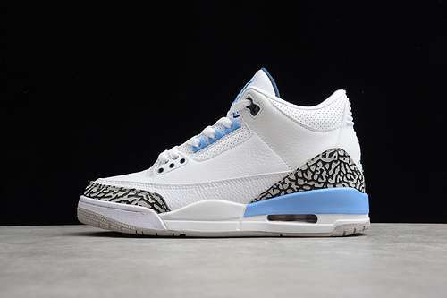 【580】[CT8532-104]-[ST AIR JORDAN 3 RETRO UNC WHITE/VALOR BLUE-TECH GRAY]-[MAN:40-47.5]