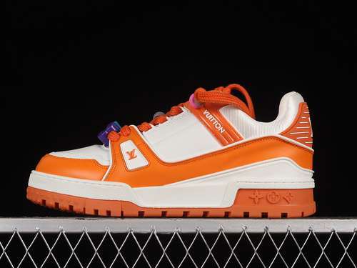 【700】[L*V TRAINER SNEAKERS WHITE/ORANGE/WHITE]-[WOMAN:36-39]-[MAN:40-45]