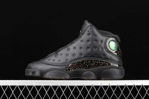 【320】[DC9443-007]-[AIR JORDAN RETRO 13 GS GOLD GLITTER BLACK/METALLIC GOLD]-[UNSIEX:36-45]