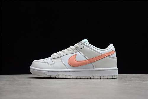 【320】[CW1590-101]-[SB DUNK LOW GS MISMATCH SWOOSH TROPICAL WHITE/BONE/PEACH/AQUA]-[WOMAN:35-39]