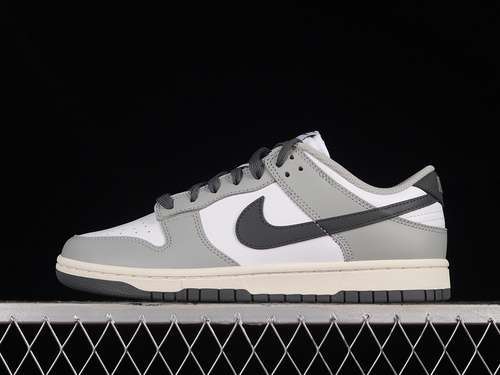 【400】[DD1503-117]-[DUNK LOW WHITE/LIGHT SMOKE GREY/BLACK]-[WOMAN:36-39]-[MAN:40-47.5]
