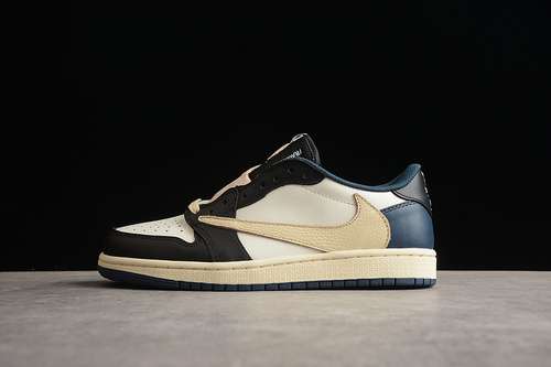 【360】[DM7866-162]-[TRAVIS SCOTT X AIR JORDAN 1 LOW OG REVERSE MOCHA NAVY BLUE/BLACK/WHITE]
