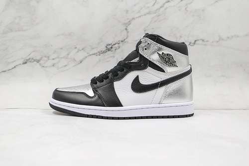 【400】[CD0461-001]-[AIR JORDAN 1 RETRO HIGH OG SILVER TOE BLACK/METALLIC SILVER/WHITE]-[UNISEX:36-46]