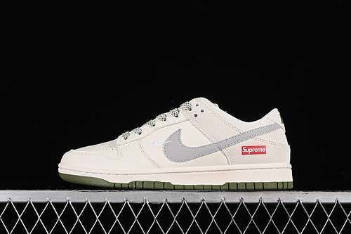 【360】[XX2025-330]-[SB DUNK LOW SUPREME WHITE/GREY/GREEN]-[WOMAN:36-39]-[MAN:40-45]