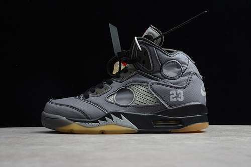 【700】[CT8480-001]-[CJ AIR JORDAN 5 RETRO SP X OW BLACK/MUSLIN-FIRE RED]-[MAN:40-47.5]