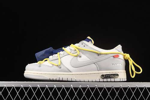【330】[DM1602-120]-[OW X SB DUNK LOW DEAR SUMMER LOT 27 OF 50 NEUTRAL GREY/YELLOW]-[UNSIEX:36-46]