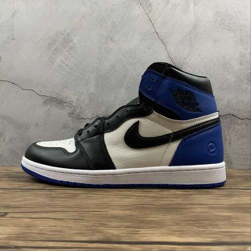 【400】[716371-040]-[FRAGMENT DESIGN X AIR JORDAN 1 RETRO HIGH OG BLACK/SPORT ROYAL-WHITE]-[MAN:40-47]