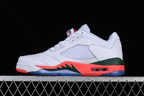 【360】[FQ1316-018]-[AIR JORDAN RETRO LOW AJ5 WHITE/GREEN/BLUE/ORANGE]-[WOMAN:36-39]-[MAN:40-47.5]