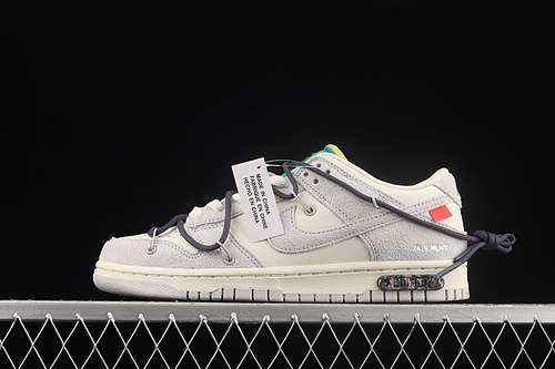 【430】[DJ0950-115]-[OW X SB DUNK LOW LOT 20 OF 50 SAIL/NEUTRAL GREY/GRIDIRON]-[UNSIEX:36-47.5]