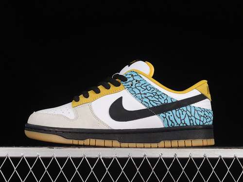 【330】[314142-061]-[DUNK LOW SB WHITE/BLACK/BLUE/YELLOW]-[MAN:39-45]