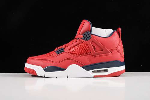 【460】[CI1184-617]-[AIR JORDAN 4 RETRO FIBA GYM RED/OBSIDIAN-WHITE-METALLIC GOLD]