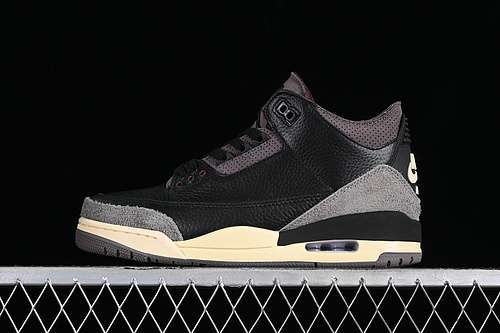 【500】[FZ4811-001]-[A MA MANIERE AIR JORDAN 3 RETRO BLACK/FLAT PEWTER/VIOLET ORE]-[UNISEX:36-47.5]