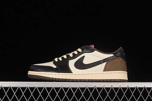 【300】[CQ4277-105]-[TRAVIS SCOTT X AIR JORDAN 1 LOW BROWN/WHITE/BLACK]-[WOMAN:36-39]-[MAN:40-47.5]