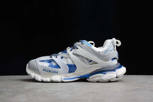 【630】[542023-W2FS9-9051]-[BA*LEN*CIAGA TRACK 3.0 SNEAKERS GREY/BLUE/WHITE]-[UNISEX:35-46]