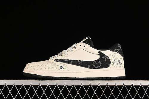 【360】[SJ2068-005]-[TRAVIS SCOTT FRAGMENT DESIGN JORDAN AIR JORDAN 1 LOW OG SP BLACK/GREY]-[36-45]
