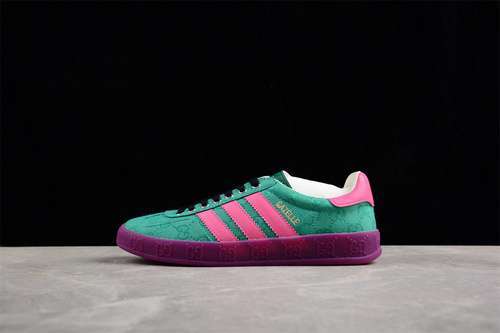 【380】[737967 FAAW3 3746]-[ADIDAS ORIGINALS GAZELLE ESQUISITE GU*CCI GREEN/PINK/PURPLE]