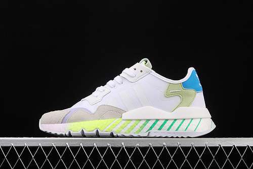 【280】[FV1338]-[NITE JOGGER SHOES CLOUD WHITE/BLUE/FLUORESCENT GREEN]-[UNISEX:36-45]