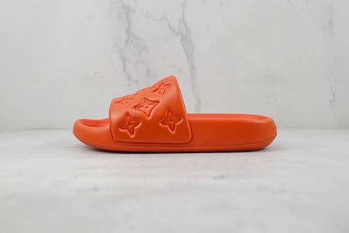【280】[L*V WATERFRONT MONOGRAM SLIPPERS ORANGE/ORANGE/ORANGE]-[MAN:38-45]