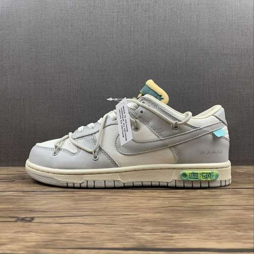 【360】[DM1602-117]-[OW X SB DUNK LOW LOT 42 OF 50 SAIL/NEUTRAL GREY/LIGHT BONE]-[UNSIEX:36-46]