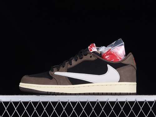 【650】[CQ4277-001]-[TRAVIS SCOTT X AIR JORDAN 1 LOW BLACK/DARK MOCHA-UNIVERSITY RED-SAIL]-[40.5-47.5]