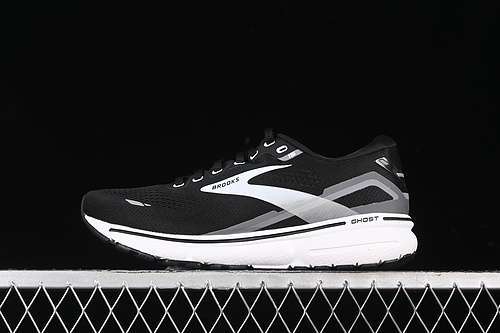 【280】[1103931D012]-[BROOKS GHOST 15 WHITE/GREY/BLACK]-[MAN:40-45]