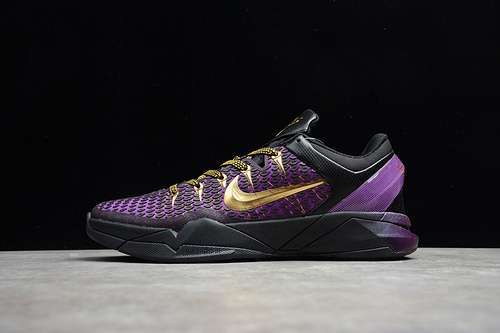 【360】[511371-005]-[BASKETBALL SHOES ORIGINAL QUALITY ZOOM KOBE 7 VII BLACK/PURPLE-GOLD]-[MAN:40-46]