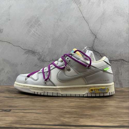 【480】[DM1602-100]-[OW X SB DUNK LOW X FL BEIGE/LIGHT GREY-WHITE]-[WOMAN:36-39]-[MAN:40-47]