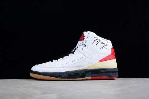 【480】[DJ4375-101]-[OW X AIR JORDAN 2 HIGH SP CREAM WHITE/BLACK/RED]-[WOMAN:36-39]-[MAN:40-46]