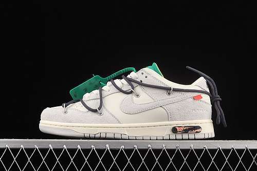 【330】[DJ0950-115]-[OW X SB DUNK LOW LOT 20 OF 50 SAIL/NEUTRAL GREY/GRIDIRON]-[UNSIEX:36-46]
