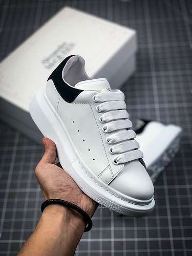 【550】[ALE*XANDER MCQUEEN SOLE SNEAKERS WHITE/WHITE/BLACK]-[WOMAN:35-39]-[MAN:40-44]