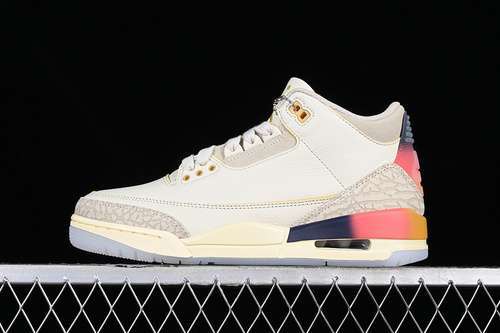 【550】[FN0344-901]-[LW J.BALVIN AIR JORDAN 3 RETRO GREY/ORANGE/BLUE]-[WOMAN:36-39]-[MAN:40-48.5]